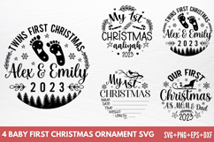 Baby Christmas Ornaments SVG Product Image 1