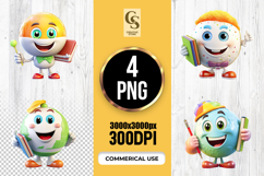 Cute Cartoon School Characters Illustration Clipart PNG Product Image 1