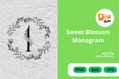 Sweet Blossom Monogram Product Image 1