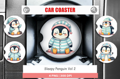 Car Coaster Sleepy Penguin Product Image 1