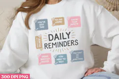 Daily Reminder PNG, Daily Reminder Sublimation PNG Product Image 2
