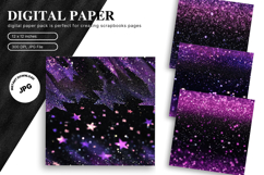 purple glitter Background Wallpaper Sparkles Digital Paper Product Image 1