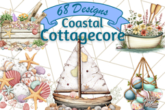 Coastal Cottagecore Summer Clipart PNG, Beachy Calm Vibes Product Image 1