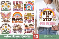 Retro Flower Quotes Sublimation Bundle,Bloom Quotes Product Image 1