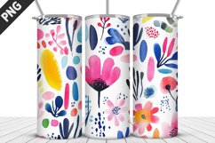 Flowers Tumbler Wrap | Sublimation Design | Tumble PNG Product Image 2
