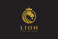 King Lion Head Logo Design Vector Illustration Product Image 1