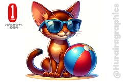 Abyssinian Play with Ball - JPG File Product Image 1