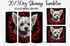 Valentine Dog - Tumbler Sublimation Design Product Image 1
