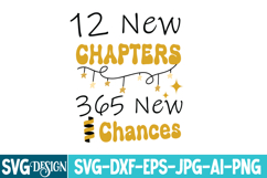 12 New Chapters 365 New Chances SVG Design,New year svg Product Image 2