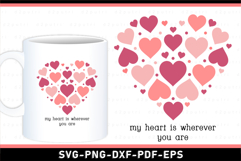 Love Quote With Hearts SVG, Valentines Day T Shirt Designs Product Image 2
