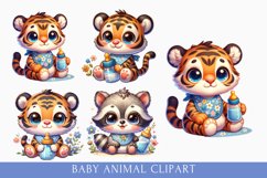 Cute Baby Animals Clipart, Animal Baby Shower sublimation Product Image 1