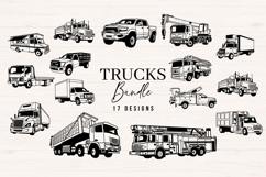 Truck Bundle - 17 designs in svg, png and dxf format Product Image 1