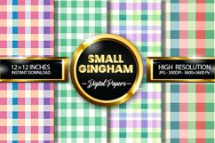 Small Gingham Digital Papers - 04 Variations Product Image 1