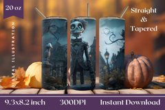 3D Zombie Tumbler Wrap, 3D Halloween Tumbler Sublimation Product Image 1