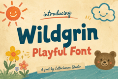 Wildgrin Font: A Bold Playful Hand-Lettered Typeface Product Image 1