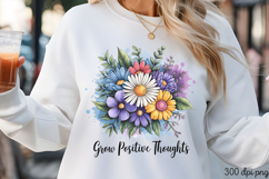 Grow positive thoughts PNG, Motivation Sublimation PNG Product Image 2