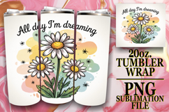 Pastel Watercolor Bow Tumbler Wrap for 20oz Sublimation Product Image 1