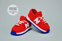 Fashion baby sneakers crochet pattern 6-9 months PDF Product Image 1