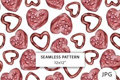 Sweets Heart Seamless Pattern, Valentines Digital Paper Product Image 1