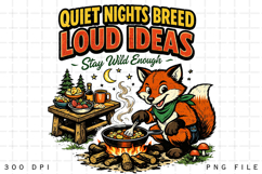 Quiet Nights Loud Ideas Camping Fox Product Image 1