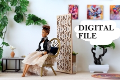 Miniature dressing screen digital download file CDR dollhous Product Image 1