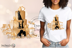 Gold Wedding Cake PNG Clipart Love Is In The Air Bride PNG Product Image 3