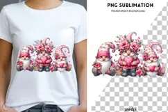 Valentine gnomes png design for T-shirts Product Image 1
