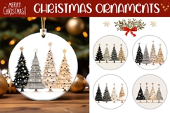 Boho Christmas Tree Ornament Designs, Christmas Gift Tags Product Image 1