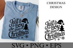 Just a Boy who loves Christmas Svg | Christmas | Shirt Svg Product Image 2