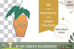Hand Drawn House Plant Illustration, Cartoon Plant PNG Product Image 1