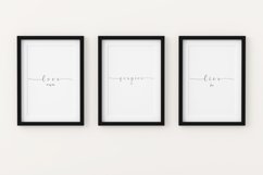 3 Piece wall print, Love Forgive Live, Inspirational poster Product Image 1