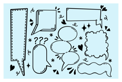 Comic speech bubbles, empty text box set Product Image 1