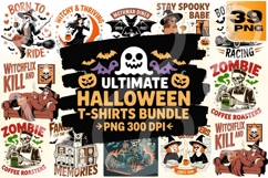 Ultimate Halloween T-Shirt Bundle - 39 PNG Product Image 1