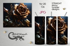 Gothic rose | Skinny tumbler Sublimation design Product Image 1