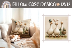Easter Goose Pillow Case Design, Easter Eggs Pillow Print Product Image 1