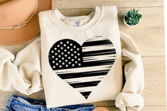 USA Flag Heart Svg Design | Svg Cut Files | Shirt Svg Product Image 2