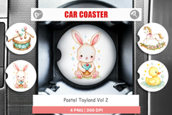 Car Coaster Pastel Toyland Product Image 1