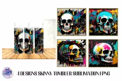 Skull Tumbler Wrap | Quilling Horror Tumbler Wrap Product Image 1