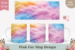 Pink Fur Mug Design, Pink Mug Sublimation, Fur Texture Product Image 1