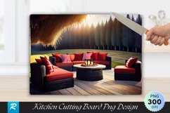 Rustic Outdoor Christmas Seating Hay Bales Cutting Board Product Image 1