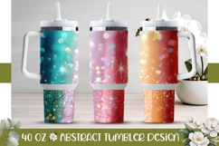 Glitter Tumbler Design, Rainbow 40 Oz Tumbler Sublimation Product Image 1