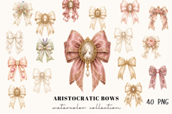 Aristocratic Bows Luxury Vintage Watercolor Bow Collection Product Image 1