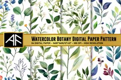 Watercolor Botany Digital Paper Pattern Product Image 1