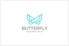 Butterfly Geometric Logo Design Vector Template Product Image 1