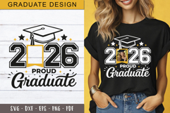 2026 Graduation Family Photo Bundle SVG PNG Custom shirt Product Image 2