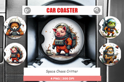 Car Coaster Space Chaos Critter Product Image 1
