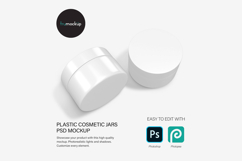 Plastic Cream Jars - PSD Mockup Product Image 1