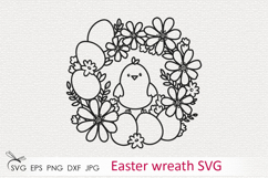 Easter Wreath svg files for cricut Product Image 1