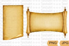 Old Paper Scroll Background png, jpg Vintage papers 300 dpi Product Image 1