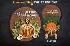 Happy Thanksgiving SVG laser cut files for Glowforge Product Image 2